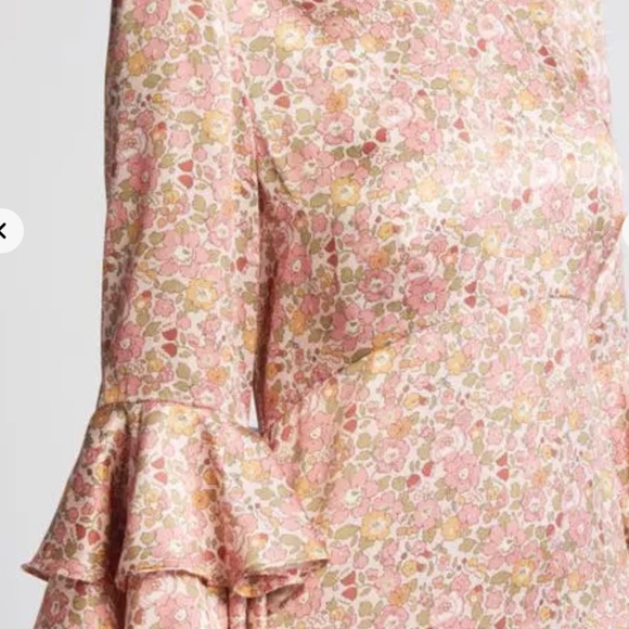 Liberty silk gala gown Size Medium Blush - Picture 4 of 5